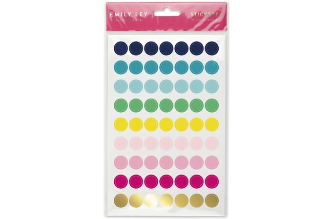 circle sticker sheets, multi-colored